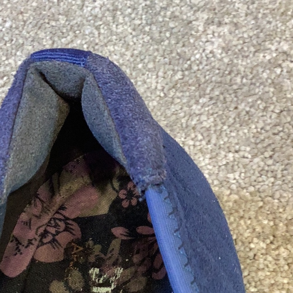 Skechers Women's Navy Suede Slip-On Ballet Flats - Picture 5 of 6